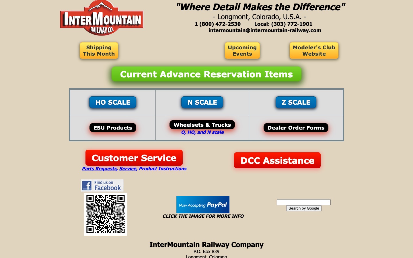 The current homepage